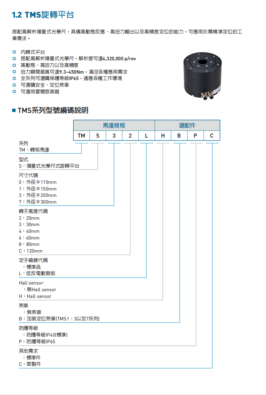 上銀直驅電機DMS32G